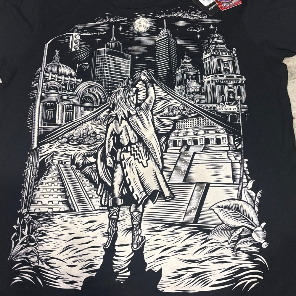 ¡ AY GÜEY ! Black Graphic Men's T-Shirt - Picture 2 of 5